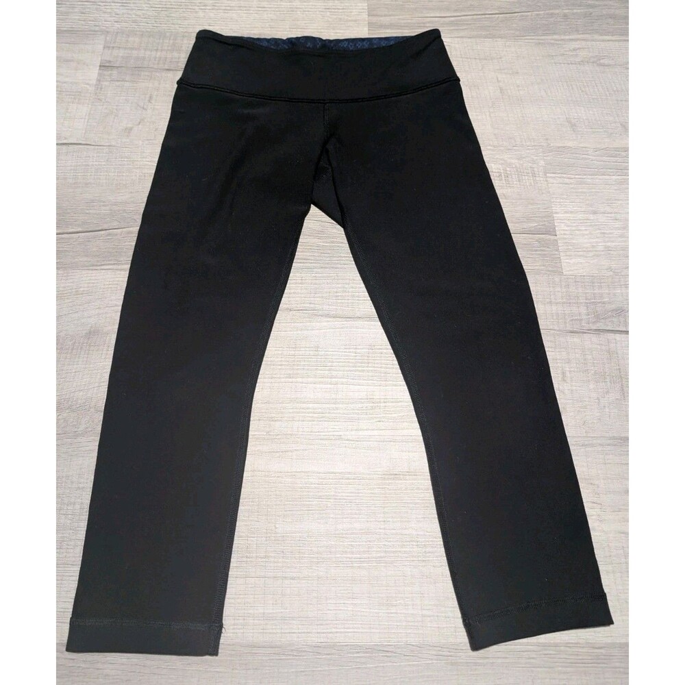 Lululemon Pants Womens Sz 6 Wunder Under Leggings Gym 22" Black